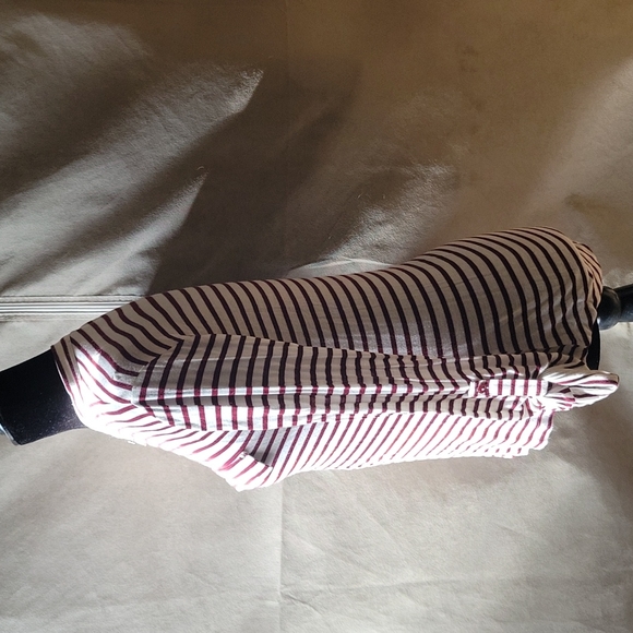 Stripped high coller zipper long sleeve top! - Picture 3 of 5